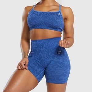 Gymshark Adapt Safari Tight Shorts - Wave Blue/Iris Blue